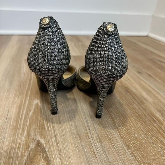 MICHAEL KORS Natalie Flex High Pump Glitter Chain Mesh Size 5.5 - Picture 5 of 8